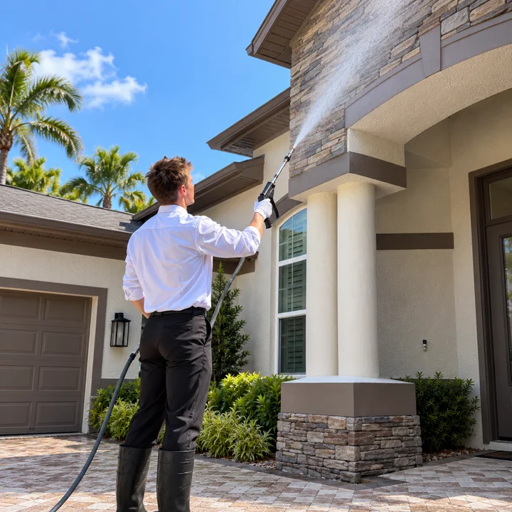 Black Tie driveway cleaning service imagery