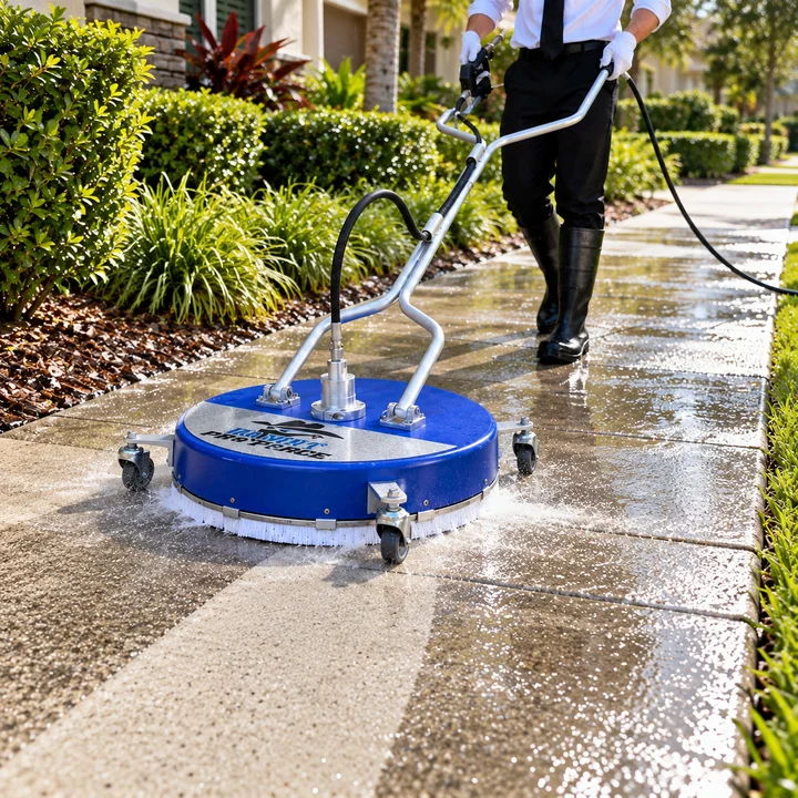 Black Tie sidewalk cleaning service imagery