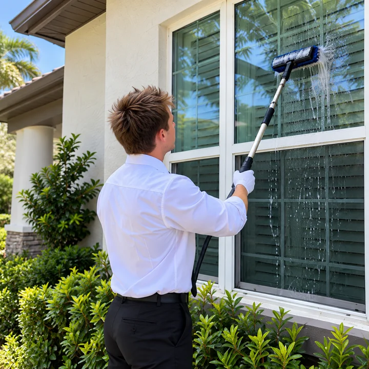 Black Tie window cleaning service imagery